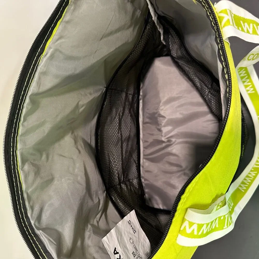 IKEA KYLVÄSKA Lime Green Insulated Cooler Tote Bag Large Zip Mesh Pocket Travel